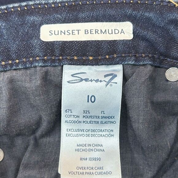 Seven7 Sunset Bermuda Shorts Women's Size 10 Torino Rolled Hem Stretch - Picture 8 of 13